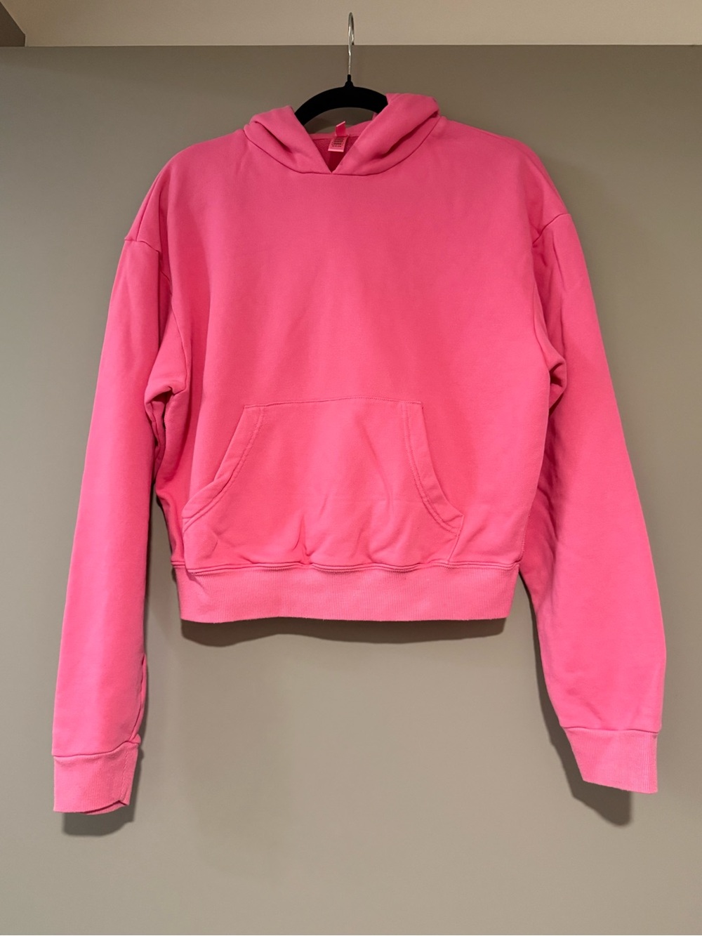 SKIMS Light French Terry Pullover Hoodie in Sugar Pink - Picture 1 of 2